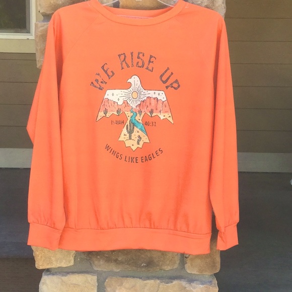 Tops - We rise up thunderbird sweatshirt lightweight sweatshirt cowgirl